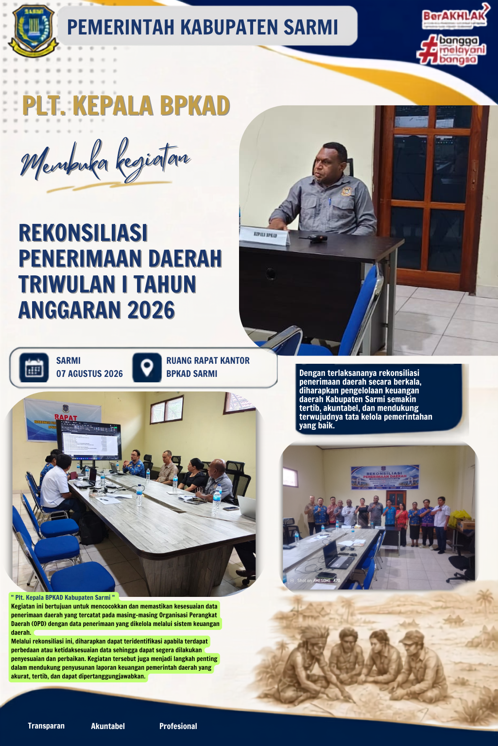 REKONSILIASI DATA PENERIMAAN DAERAH SEMESTER I TAHUN 2026
